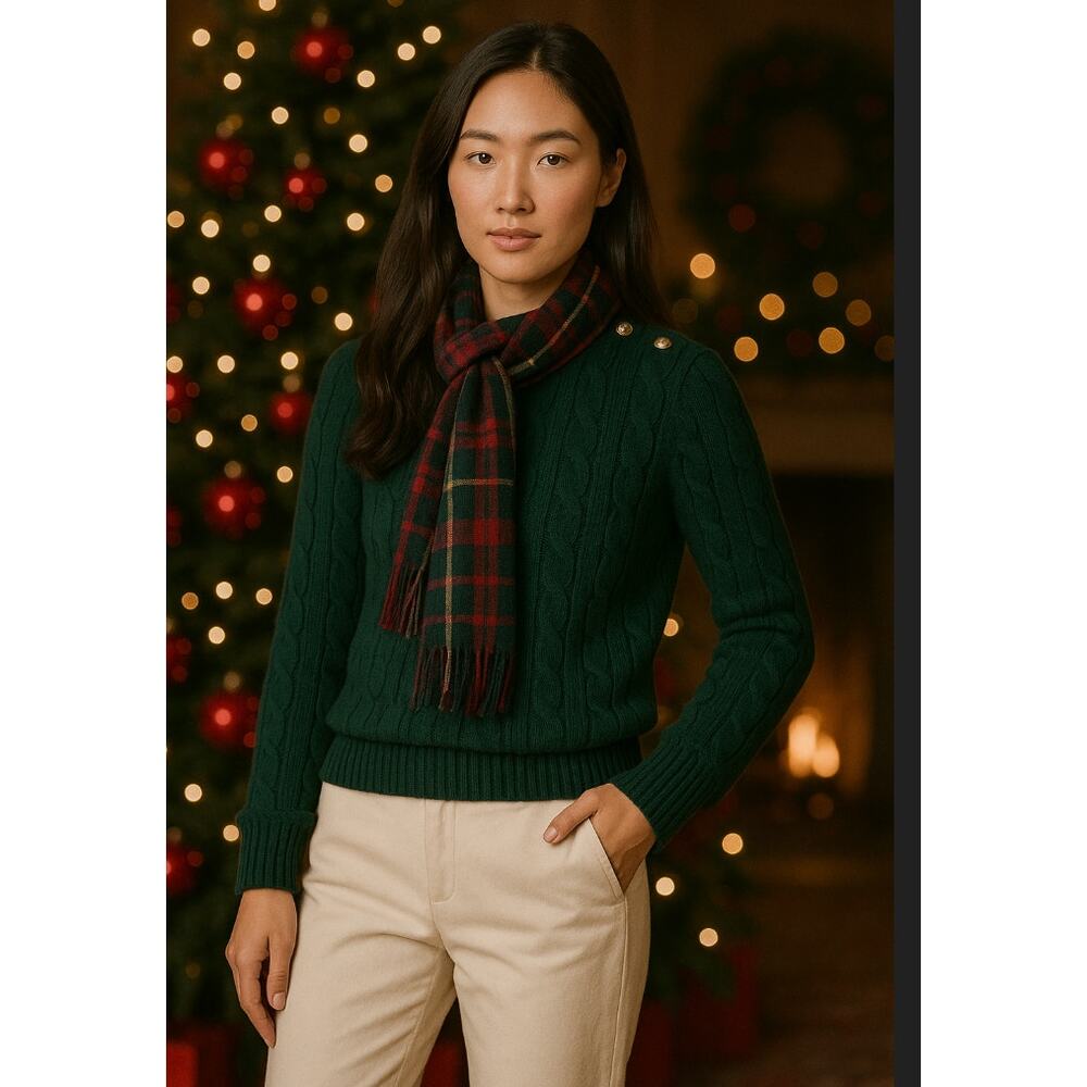 Ralph Lauren Vintage Cotton Cable Knit Sweater